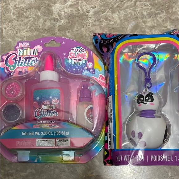 DIY Rainbow Glitter and YoYo Slime Kit - Picture 1 of 3